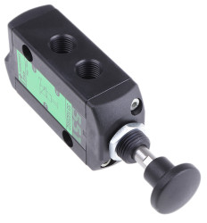 Zawór regulacyjny pneumatyczny 3/2 z przyciskiem G 1/4 EMERSON ? ASCO 1/4in 3/2 portowy