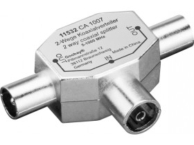 Adapter T koncentryczny: podwójna wtyczka koncentryczna...