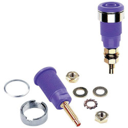 St&#xE4;ubli 233020-26 SLB4-G safety jack socket built-in violet 4mm 1pc insulated
