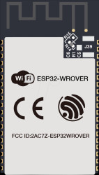 ESP32-WROVER-E-N4R8 WIFI SMD module, ESP32-D0WD-V3, 4 MB SPI, 8 MB PSRAM, 18x31x3.3