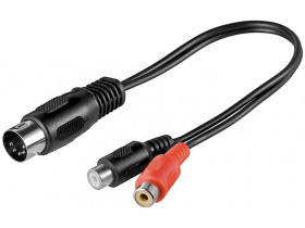 Kabel przejściowy DIN/Cinch (RCA)