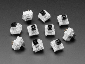 Kailh Mechanical Key Switches - Linear Black - 10 pack (Cherry MX Black Compatible)