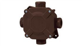 Puszka Hermetyczna F11 Z Zaciskiem - Brązowa Ip67