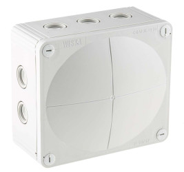 Puszka elektroinstalacyjna ścienna Polipropylen 160 x 140 x 81mm Szary IP66, IP67 liczba otworów 10 WISKA