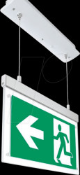 WW7205 LED emergency exit light with power unit, recessed ceiling, susp
