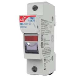 Rozłącznik, podstawa bezpiecznikowa PMX 1P do bezpieczników 10x38, 1000V DC, 32A, dla instalacji PV z sygnalizacją 485152