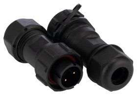 Przemysłowe złącza okrągłe 2, 2-pinowe SY17 Kabel, Układ szeregowy Wtyczka, gniazdo RS PRO