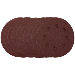 Draper 53500 Sanding Discs, 115mm, 120 Grit, Hook &amp; Loop (Pack of 10)