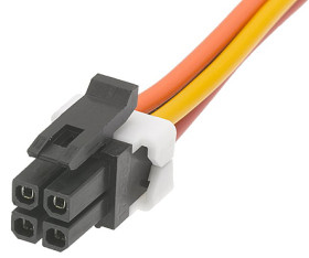 Kabel przewód-płytka, Micro-Fit TPA, 600 V, 5 A, raster: 3mm, 1m, Okrągły, Cyna, Czarny, Pomarańczowy, Czerwony, Żółty