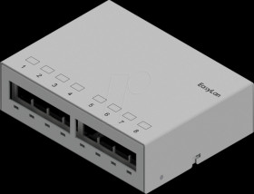 CKVPL0081E Keystone substructure panel, 8 port, RAL7035
