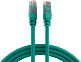 Patch cable, RJ45 plug, straight to RJ45 plug, straight, Cat 6A, U/UTP, PVC, 1.5 m, green, K8100GN.1,5
