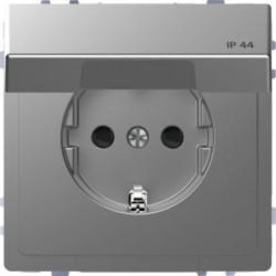Merten Gniazdo pojedyncze z/u SCHUKO IP44 D-Life st.nierdz. MTN2314-6036