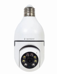 Kamera obrotowa IP typu Bulb żarówka E27 1080p 3,6mm promiennik IR WiFi 230VAC Gembird