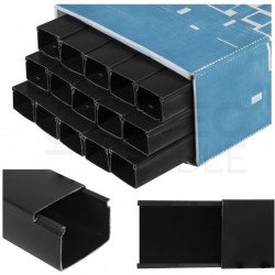 Listwa elektroinstalacyjna kanał kablowy BKK 60x40mm korytko z pokrywą KARTON=48m (24szt) NEKU czarny