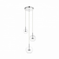 Lampa wisząca w minimalistycznym stylu ENCELADUS chrom, szklane klosze LED 5W ciepła barwa - P0428-03L-F4AC Zuma Line