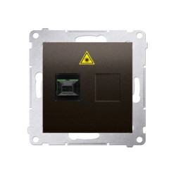 Simon 54 Gniazdo światłowodowe / optyczne pojedyncze brąz mat, metalizowany DGS1.01/46