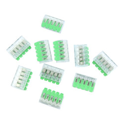 10 sztuk szybkozłączki instalacyjne 5x0.2-4.0 mm² VDE UL 450V 32A DGN 10-DG221-5.6-05P