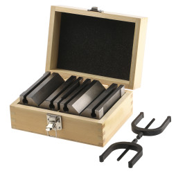 Chrome steel V block & clamp,2 1/8in