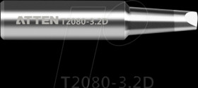 T2080-3.2D Soldering tip, 3.2 mm, chisel-shaped, straight