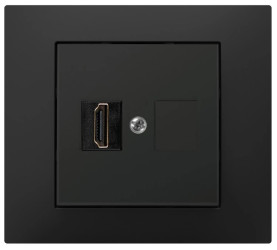 Vestra Gniazdo multimedialne pojedyncze HDMI bez ramki podtynkowe IP20 czarny 3891-19
