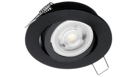 Oczko Sufitowe Okrągłe Ruchome Ip20 Black Ekz343 Milagro