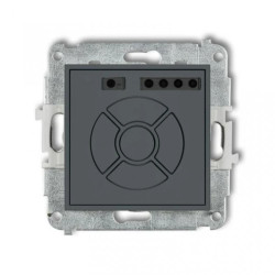 ICON Mechanizm elektronicznego sterownika roletowego (ster. lokalne i pilotem, ster. strefą i podstrefą) grafitowy mat 28ISR-4