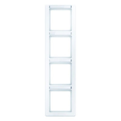 Berker Q.1 Ramka 4-krotna pionowa z polem opisowym śnieżnobiały aksamit Q.1 10146019