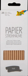 12510 Paper straws, 25 pieces, 20 cm, brown