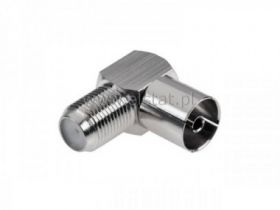 Złącze GN F - GN TV kątowy HQ