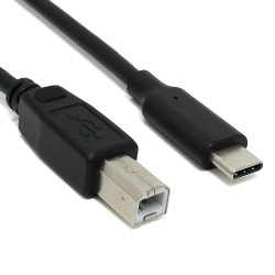 USB-C to USB-B Cable - Black