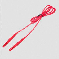 Przewód czerwony 2,5m2 1,2m 1kV wtyki bananowe WAPRZ1X2REBB2X5