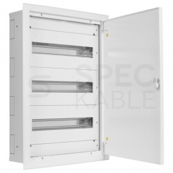 Rozdzielnica podtynkowa metalowa 3x18 modułów IP30 (400V AC) 585x415x130mm drzwi pełne NEKU