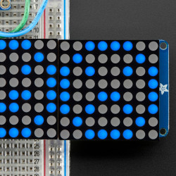 16 x 8 1.2" LED Matrix + Backpack - Ultra Bright Round Blue LEDs
