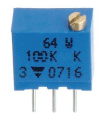 Potencjometr dostrojczy 100Ω THT 0.25 W @ 85 °C 12 -zwoje Regulacja górna 1,78 mm (metalowa śruba regulacyjna)
