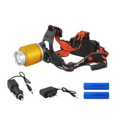 Latarka czołowa LTC LL48 8W Alu Ładowarka 12V/230V