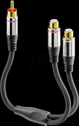 ACA010 Cinch to 2x Cinch subwoofer adapter cable 0.2 m