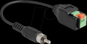 66254 Kabel Cinch Stecker/Terminalblock Adapter mit Drucktaster 15 cm