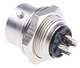 Złącze wielostykowe przemysłowe 4-pinowe Miniaturowe, panelowe Gniazdo Hirose