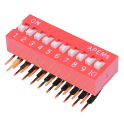NDA10T APEM 10-Way Right Angle DIP Switch SPST