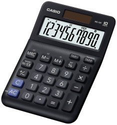Casio MS-10F Kalkulator stołowy czarny Wyświetlacz: 10 bateryjne, energią słoneczną (S x W x G) 101 x 148.5 x 27.6 mm