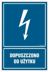 ZNAK - HG016 Urządzenie elektryczne 70 x 105 cm PN - Płyta 1mm