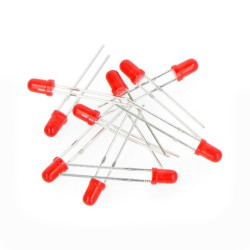 Dioda LED 3mm czerwona - 10szt.