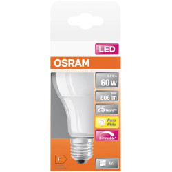 OSRAM 4058075433861 LED SUPERSTAR CLASSIC A 8.8W 827 Frosted E27 Bulb