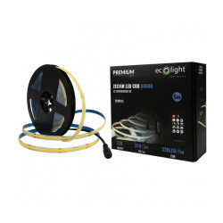 Taśma LED COB Zestaw 24V 6000K 5m, IP20, 320LED, CW, Zasilacz, Pilot