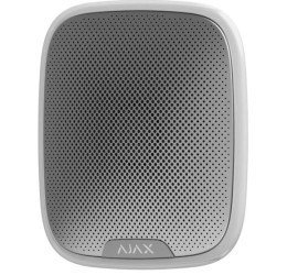 Bezprzewodowy, optyczno - akustyczny sygnalizator zewnętrzny, kolor biały, AJAX