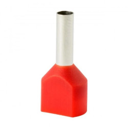 Końcówka tulejkowa izolowana HI 2x2,5/10-cze czerwona (100 szt.) Al/Cu