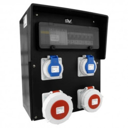 Rozdzielnica budowlana HD-S IP67 32A/5P 16A/5P 2x230V Schuko gumowa Doktorvolt 9542