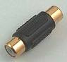 Łącznik RCA CINCH gniazdo - gniazdo plastik złocone