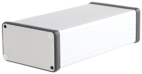 Obudowa Aluminium szerokość zew. 78 mm długość zew. 160 mm wys. zew. 43 mm Hammond IP54 Anodowanie na srebrno