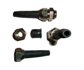 Dławnica kablowa gwint PG9 mosiężna min. średnica kabla 6mm max. średnica kabla 8.8mm +100°C IP68